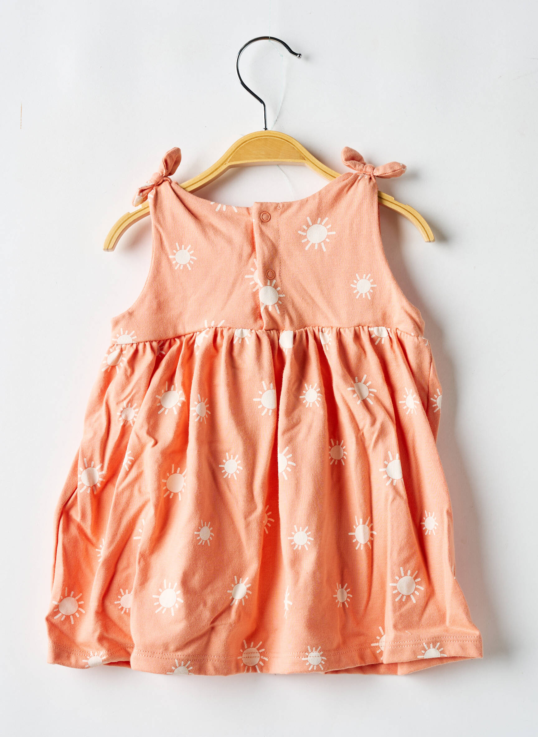 Pusilgių suknelė be rankų be rankų oranžinė PETIT BATEAU mergina
