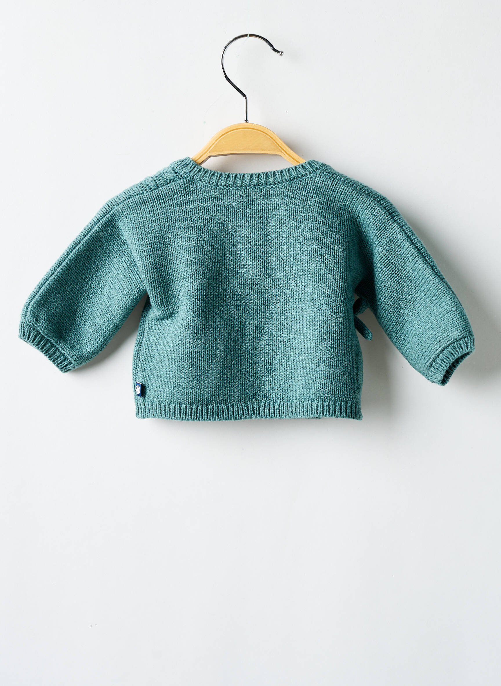 Ilgų rankovių liemenė col v žalias PETIT BATEAU vaikas