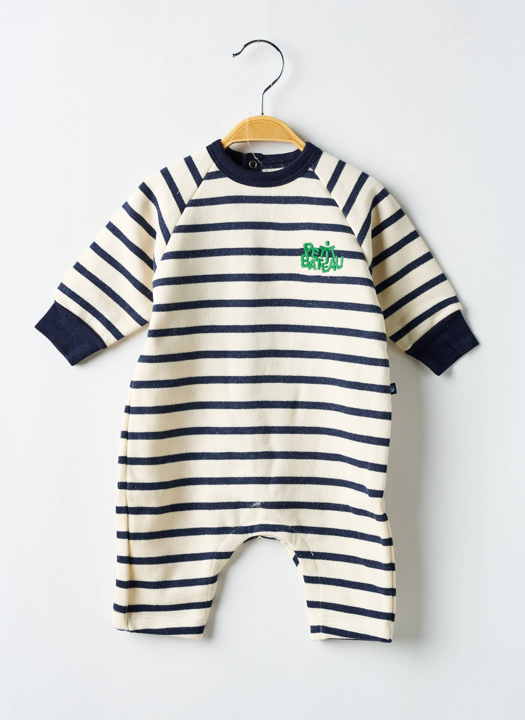 Kombinezonas ilgos rankovės ilgos rankovės mėlyna PETIT BATEAU berniukas