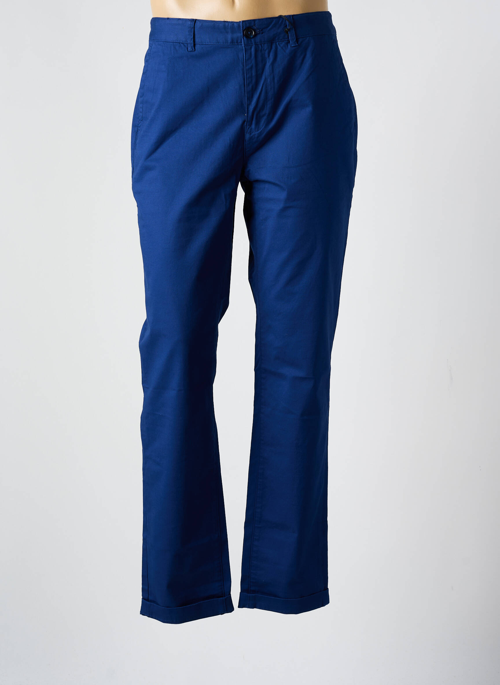 Chino kelnė popelinos audinys, kuris pasižymi lygiu ir tankiu paviršiumi. normala dydis mėlyna SCOTCH & SODA vyras