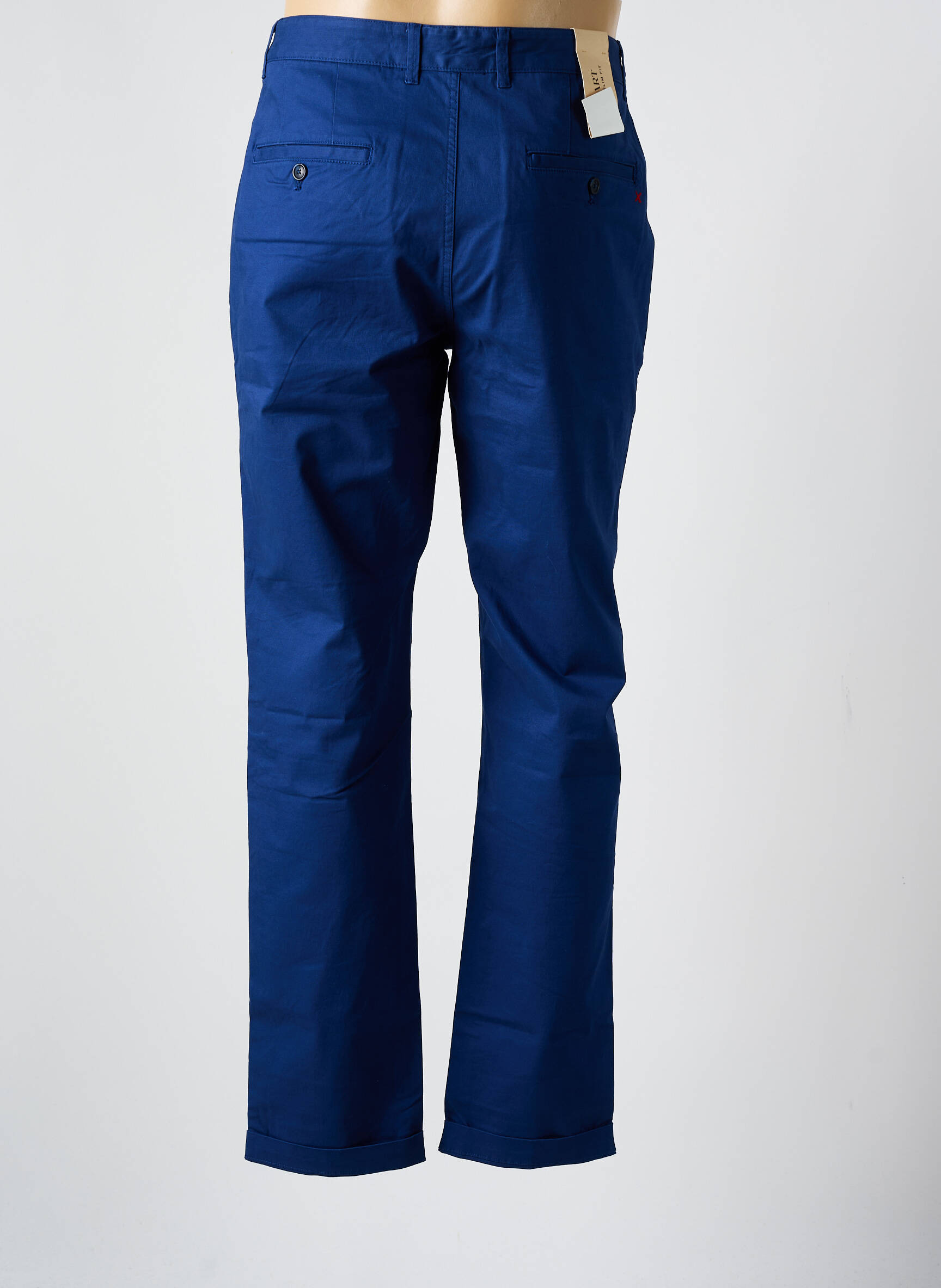 Chino kelnė popelinos audinys, kuris pasižymi lygiu ir tankiu paviršiumi. normala dydis mėlyna SCOTCH & SODA vyras