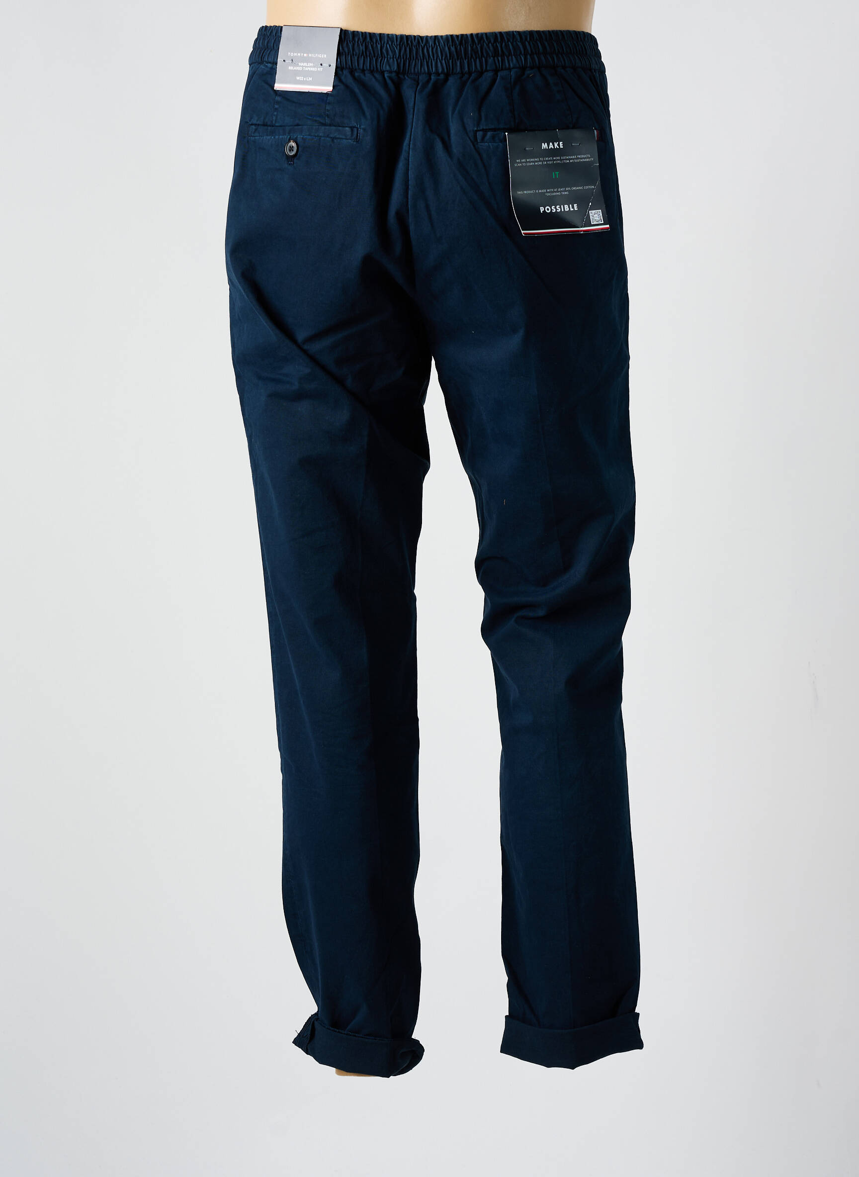Chino kelnė popelinos audinys, kuris pasižymi lygiu ir tankiu paviršiumi. mėlyna TOMMY HILFIGER vyras