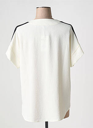 Bluzonai krepos audinys trumpas rankovės baltas REVER MILE moteris