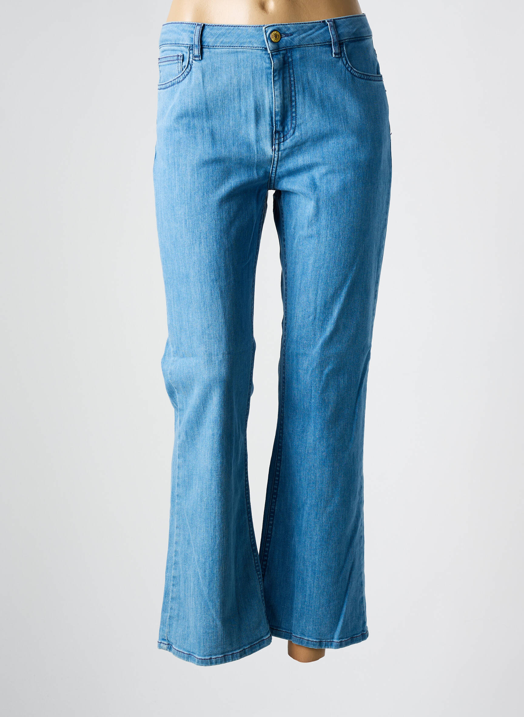 Bootcut džinsai normala dydis normala dydis mėlyna HAPPY moteris