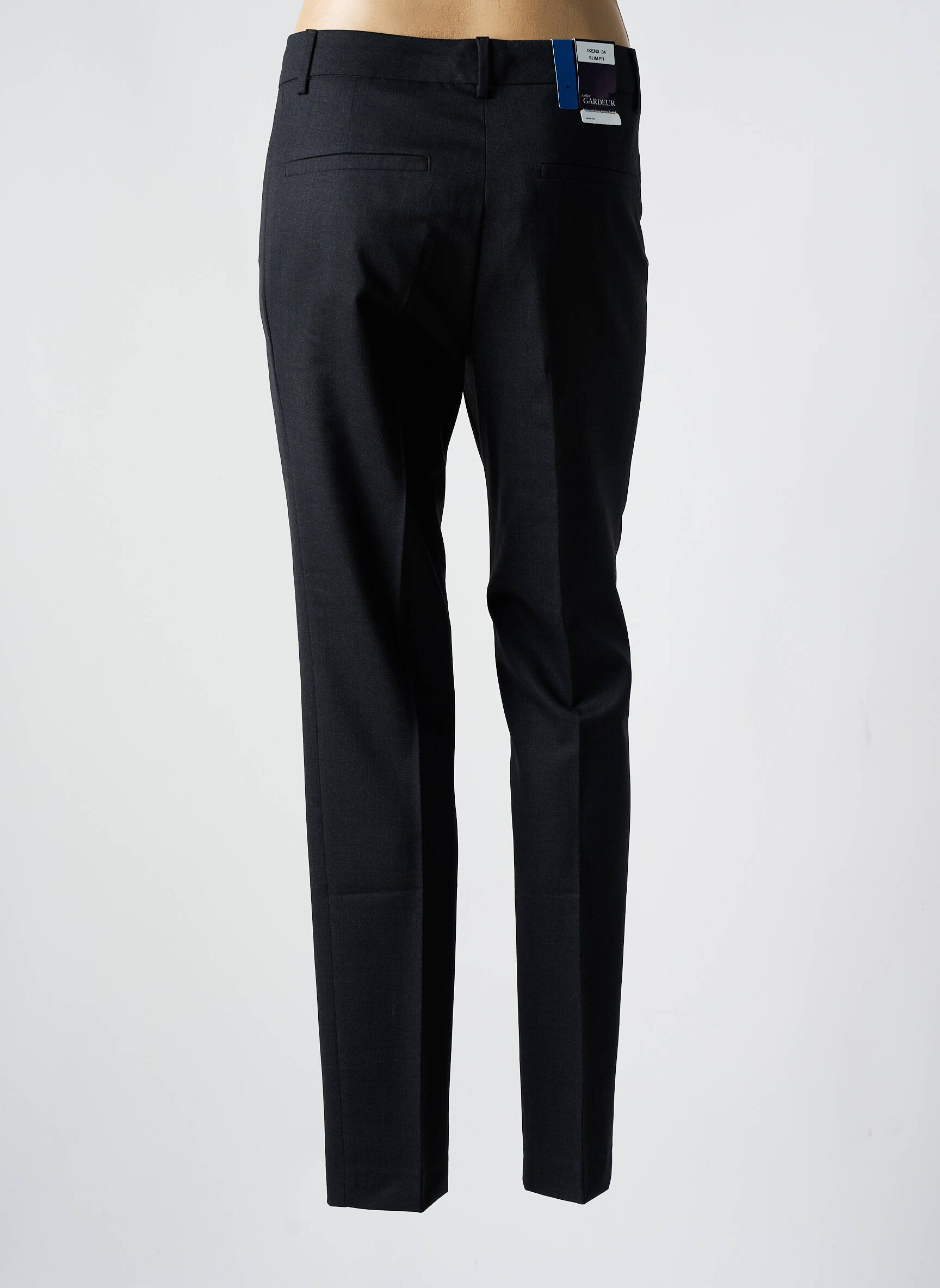 Chino kelnė kišenės aukšta talija pilka ATELIER GARDEUR moteris
