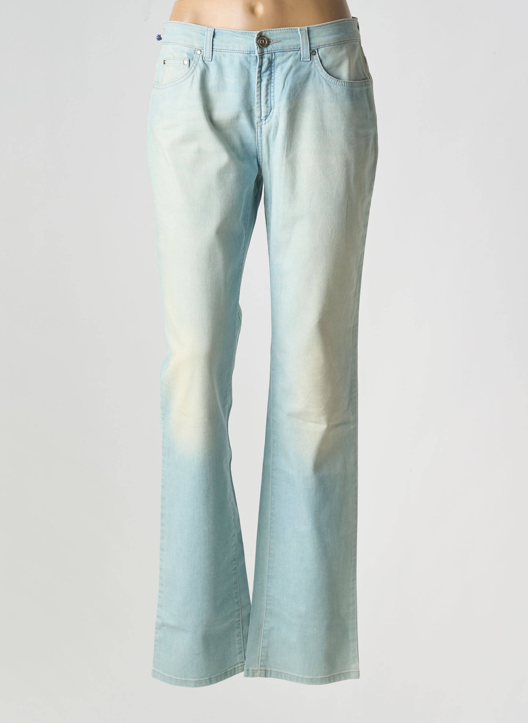 Tiesios kirpimo džinsai tamprumas normala dydis mėlyna TRUSSARDI JEANS moteris