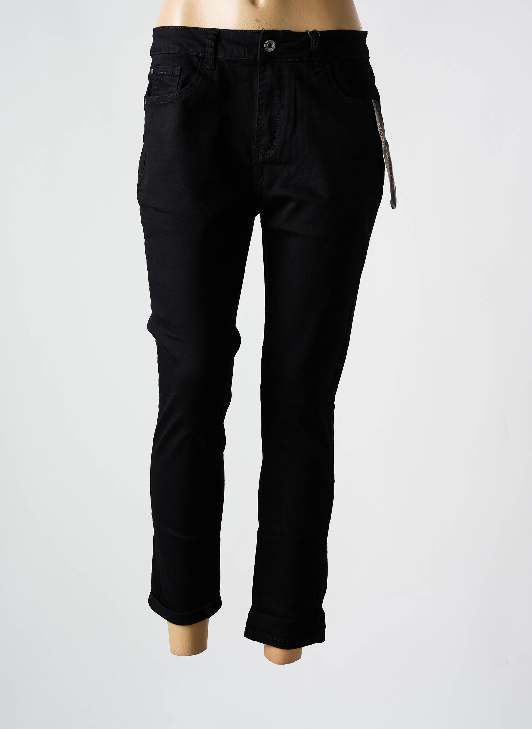 Lieknos kelnės kišenės juodas BS JEANS moteris