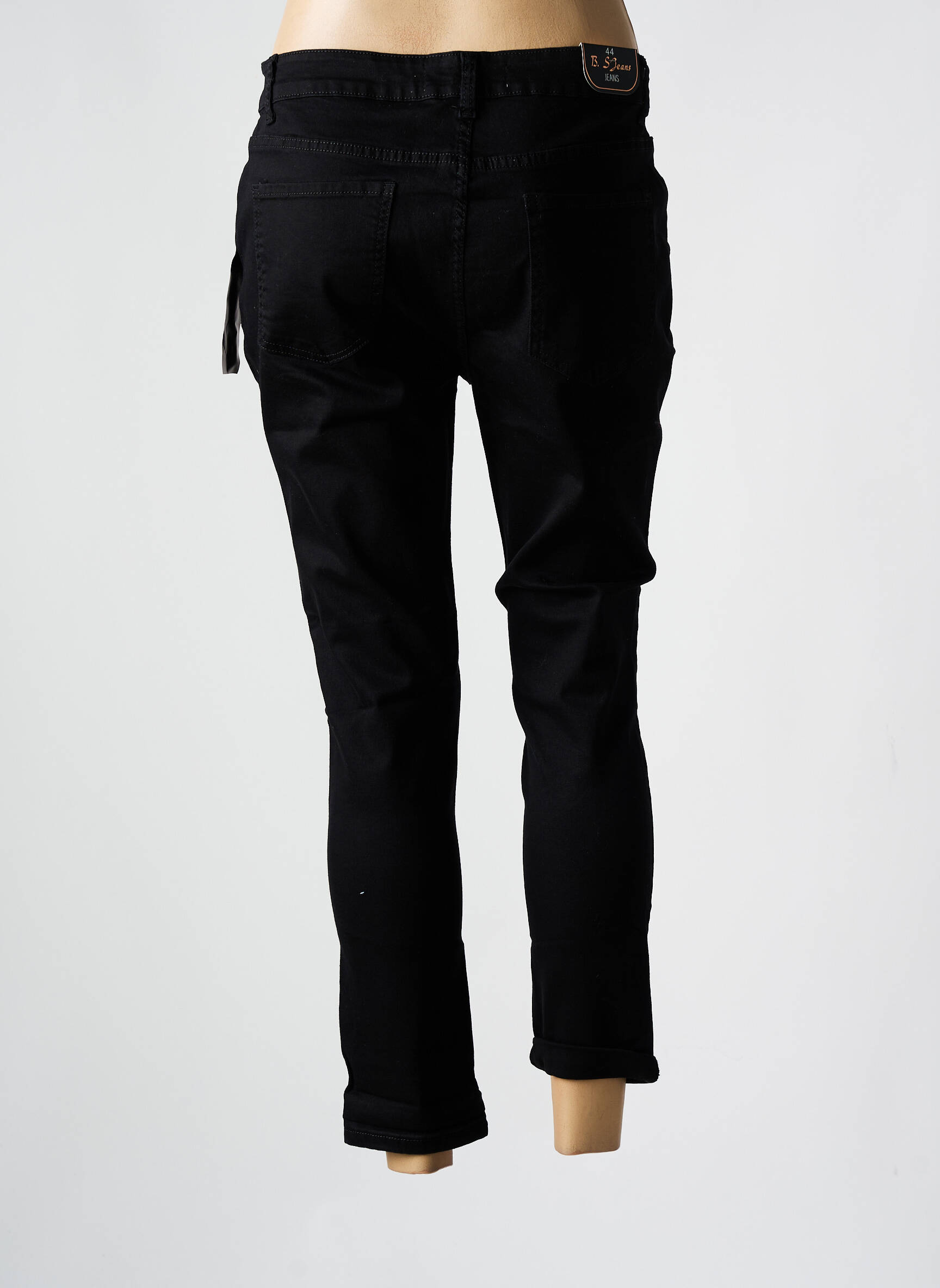 Lieknos kelnės kišenės juodas BS JEANS moteris