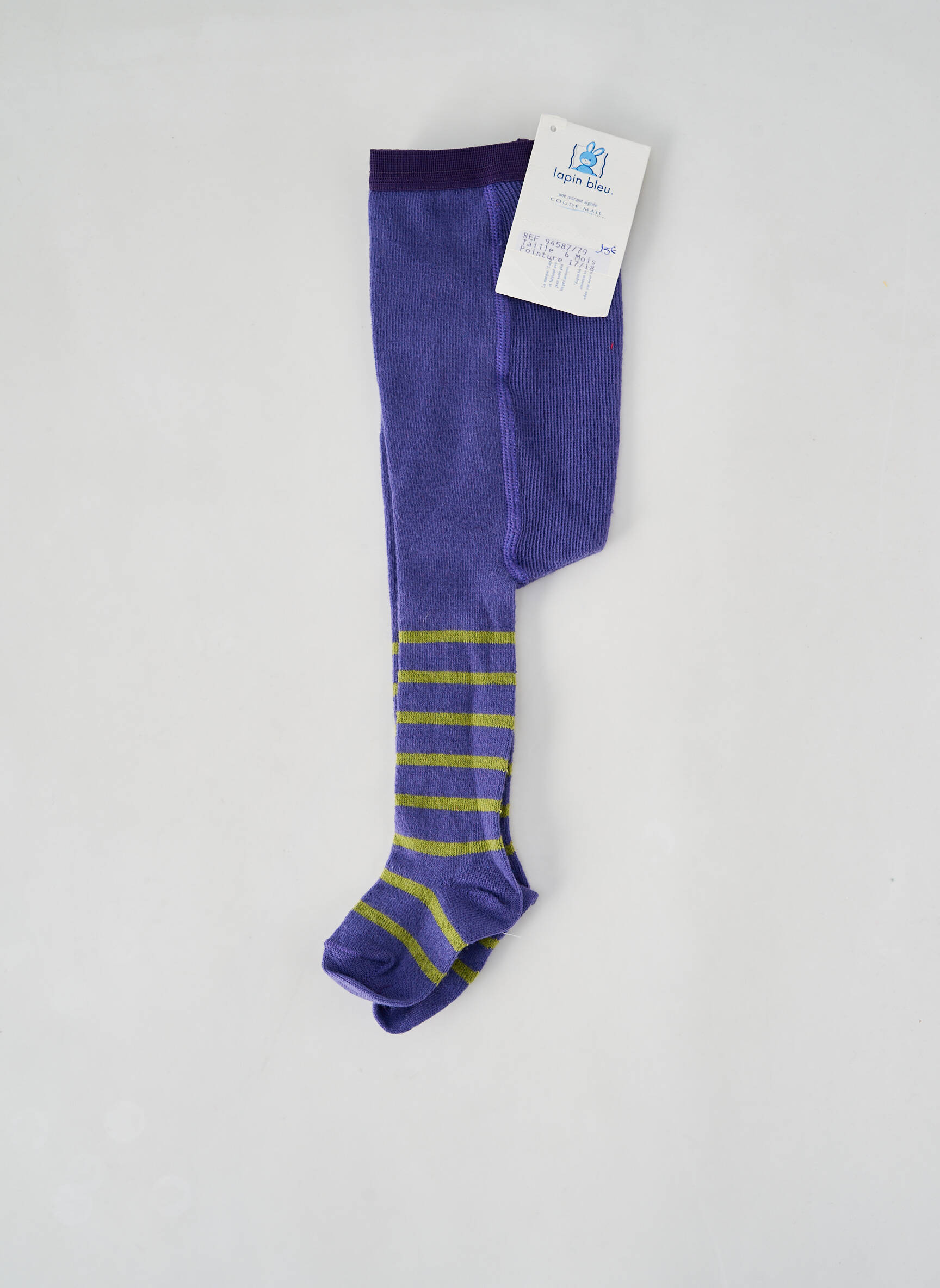 Kojinės juostelės raštas violetinis LAPIN BLEU mergina