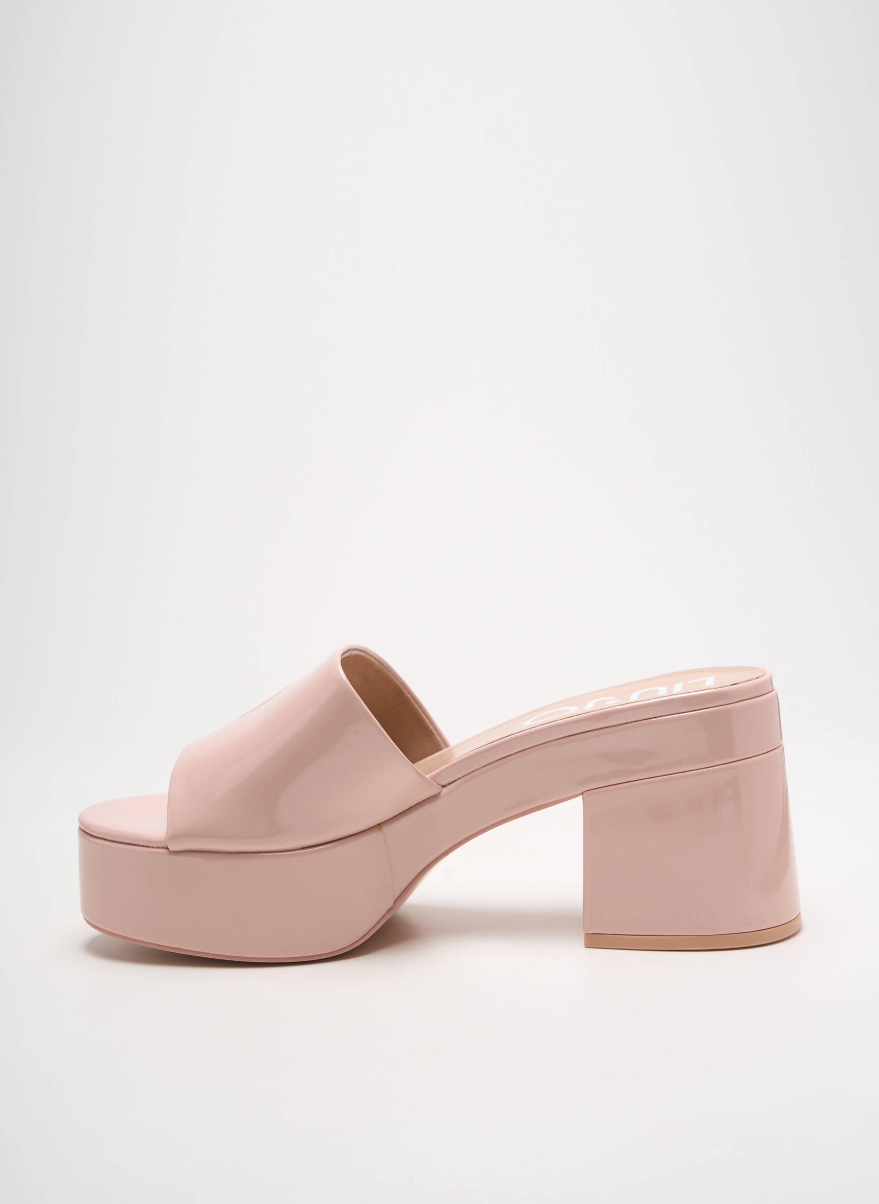 Mule/sabotai satino audinys kulnas nuo 7 iki 9 cm rožinė LIU JO moteris