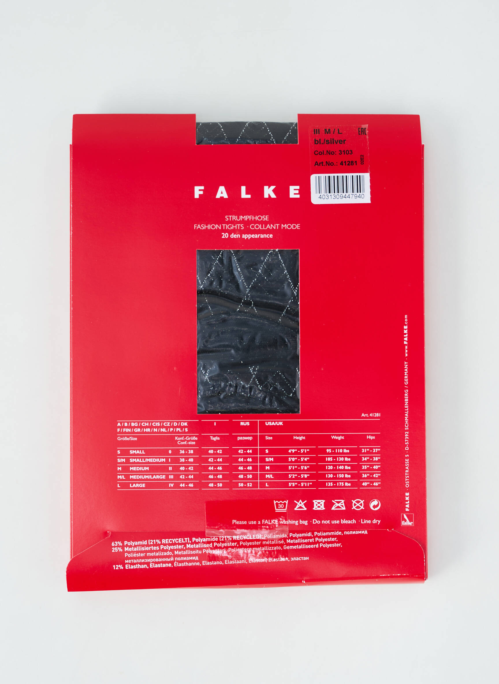 Kojinės fantazijos raštas sidabrinė FALKE moteris