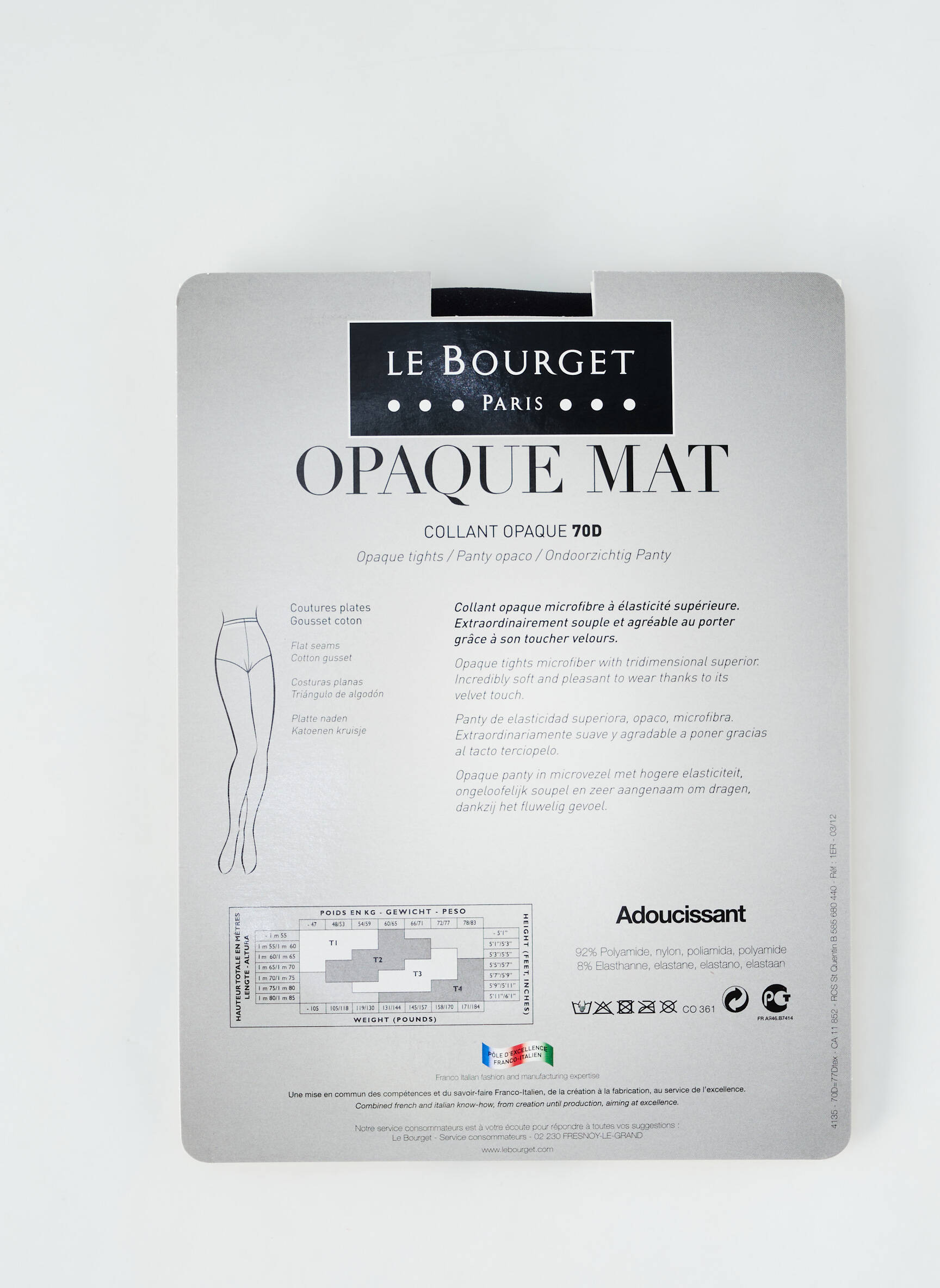 Kojinės tamprumas juodas LE BOURGET moteris