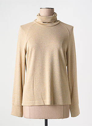 Megztinis su aukštu kaklu centrinė iškirptė ilgos rankovės auksas SIGNE NATURE moteris