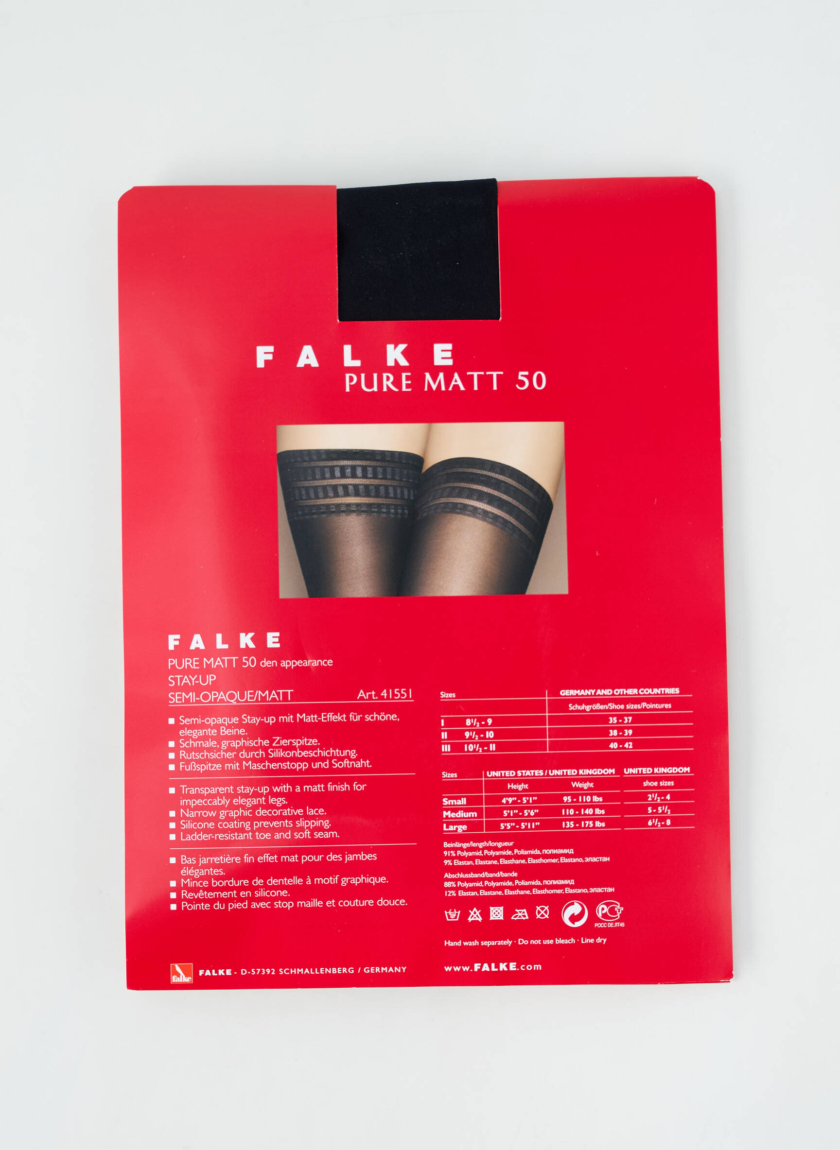 Bas tamprumas juodas FALKE moteris