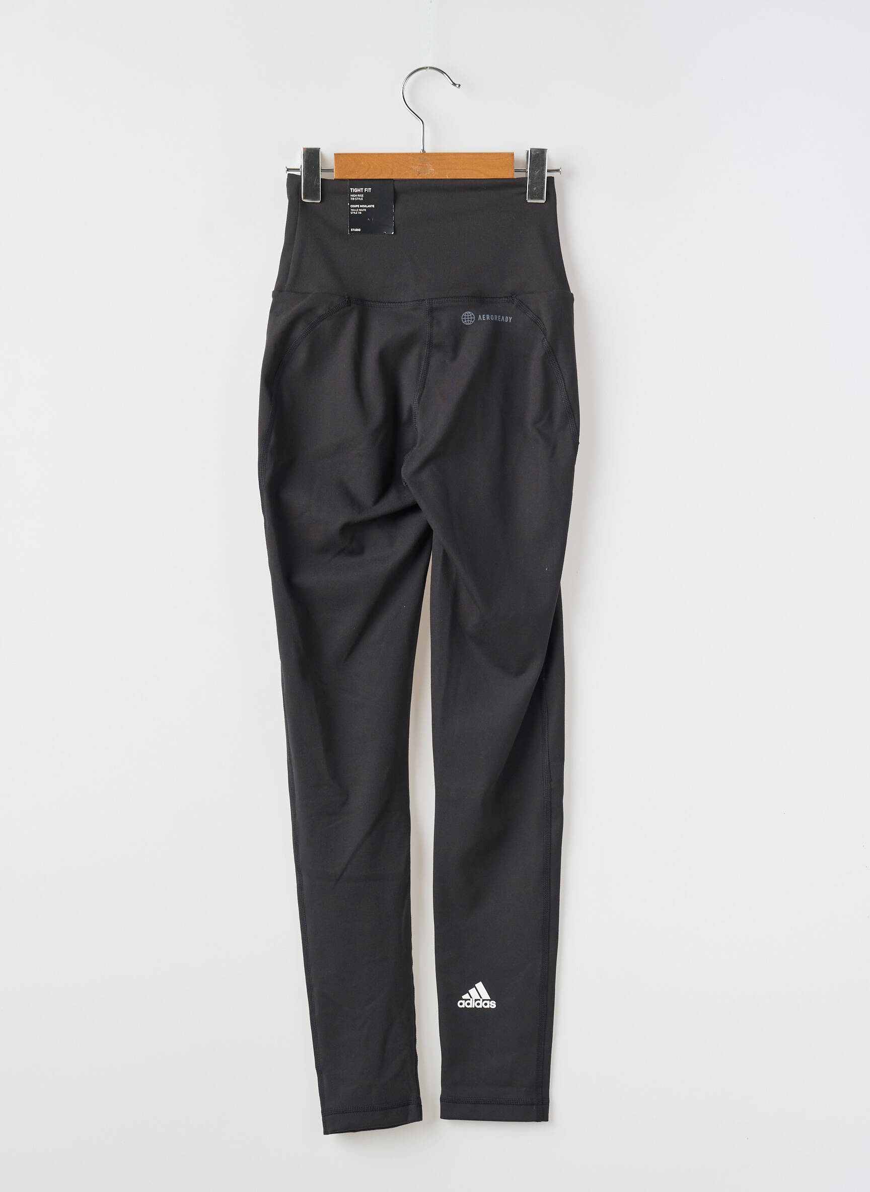 Legingas jersey audinys normala dydis juodas ADIDAS moteris