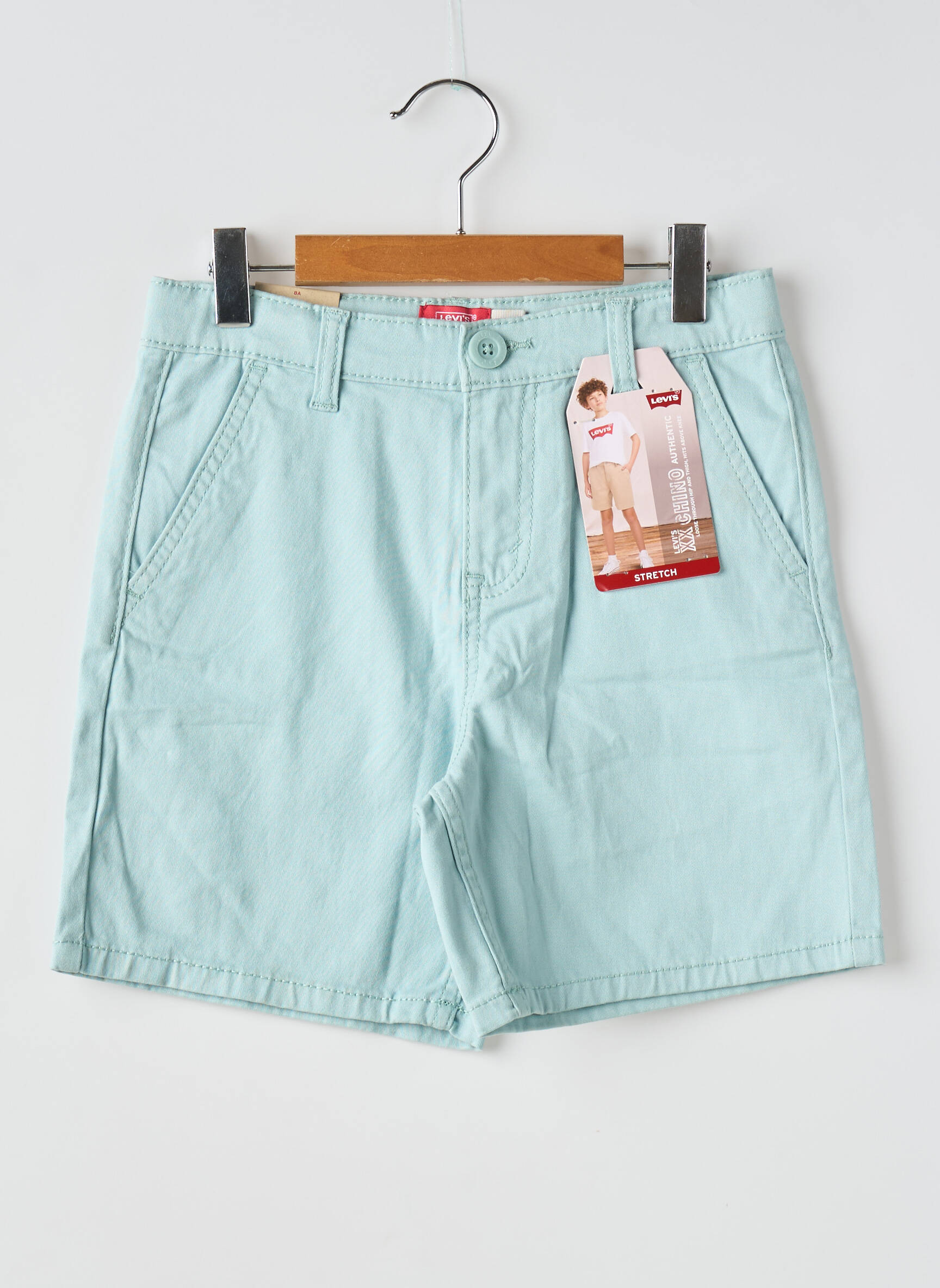 Bermudas uždarymas su užtrauktuku po mygtuku uždengimu mėlyna LEVI'S berniukas