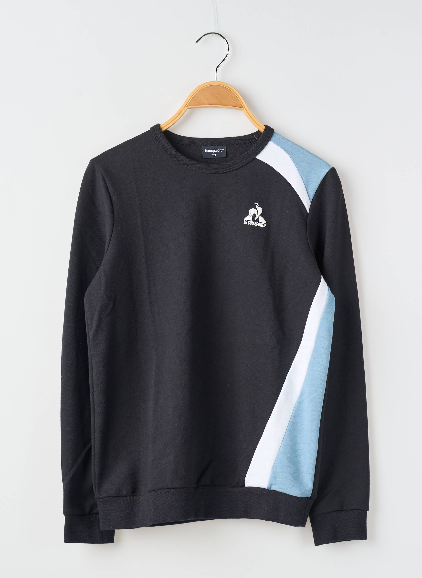 Mikroskopas tiesi kirpimas ilgos rankovės juodas LE COQ SPORTIF berniukas