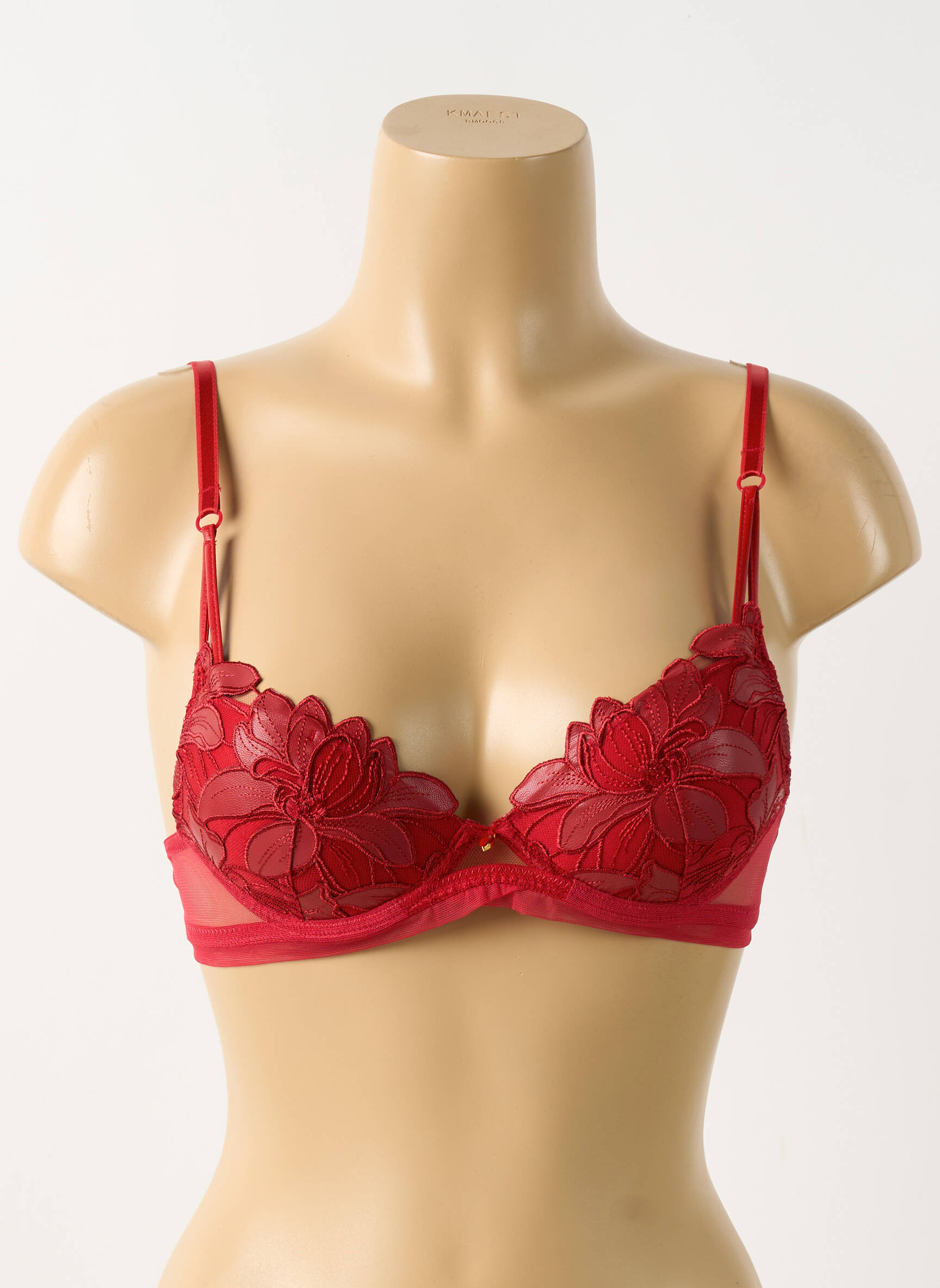 Liemenėlė push-up liemenėlė su aukštu palaikymu push-up liemenėlė su aukštu palaikymu raudona LISE CHARMEL moteris