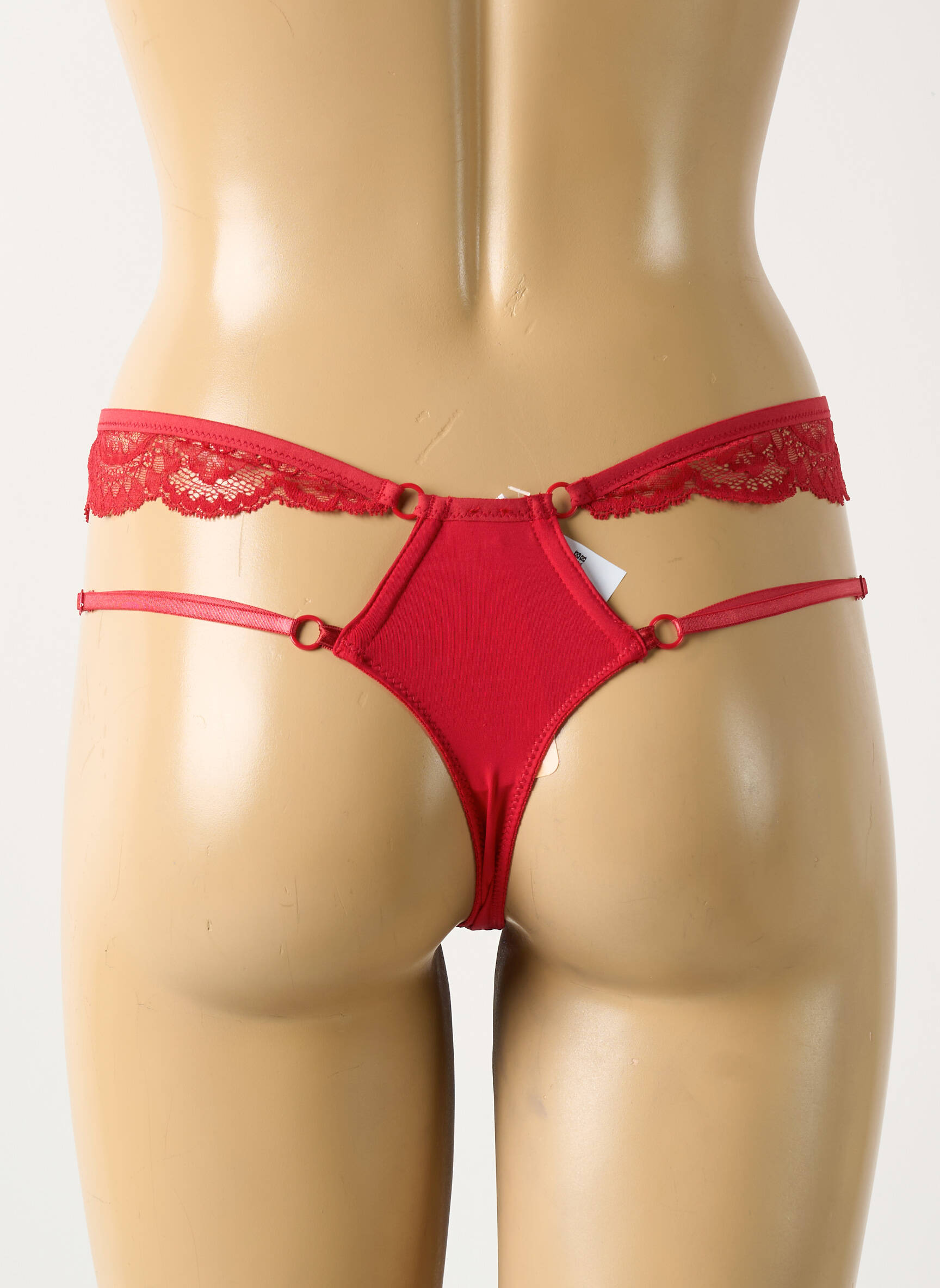 Tanga satino audinys raudona LISE CHARMEL moteris