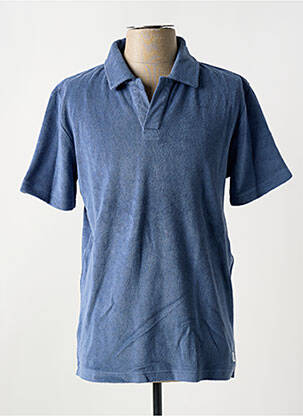 Polo centrinė iškirptė trumpas rankovės šviesiai mėlyna KNOWLEDGE COTTON APPAREL vyras