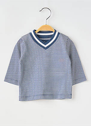 T-marškinys ilgos rankovės ilgos rankovės mėlyna PETIT BATEAU vaikas