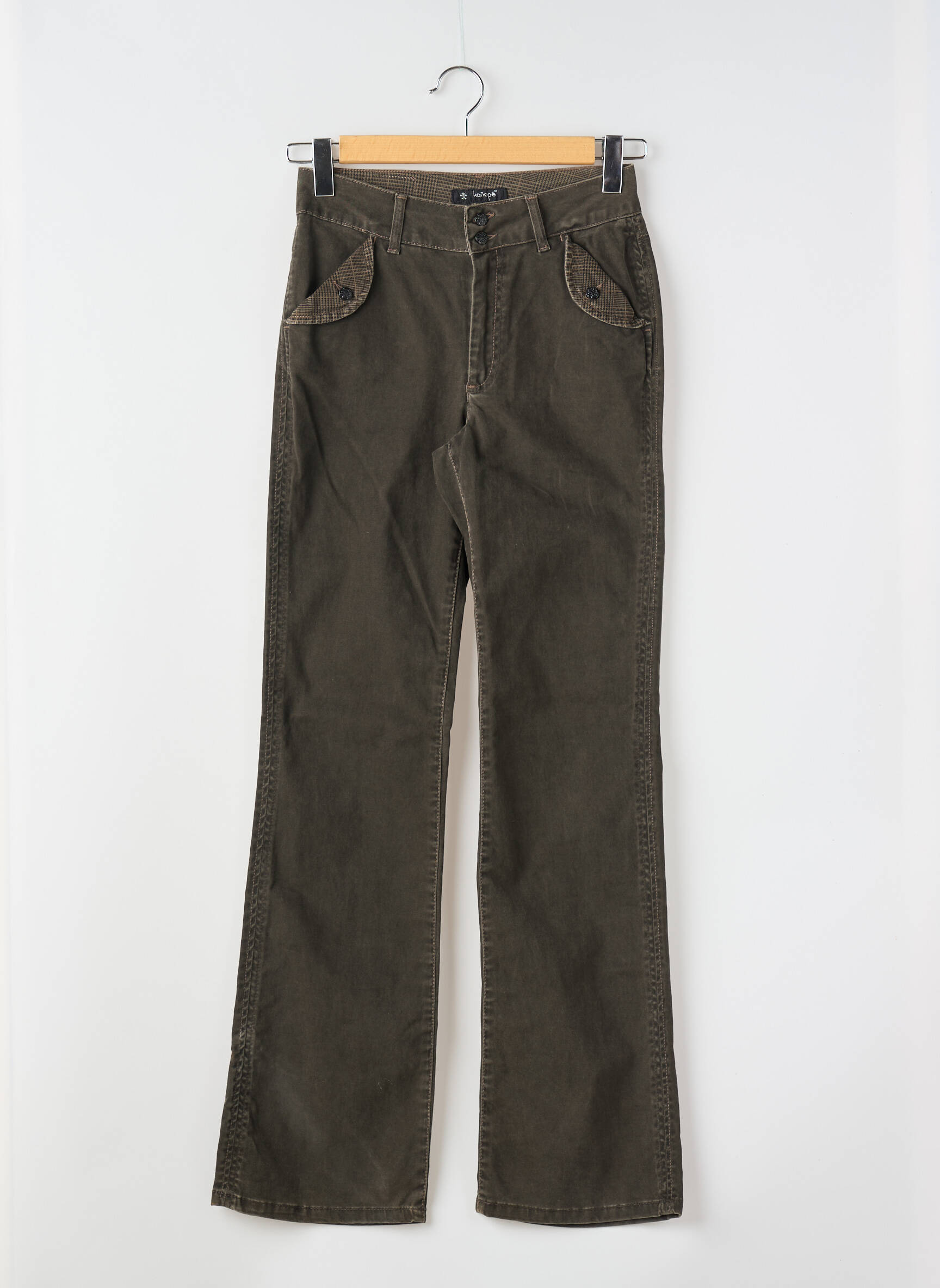Bootcut džinsai aukšta talija aukšta talija rudas KANOPE moteris