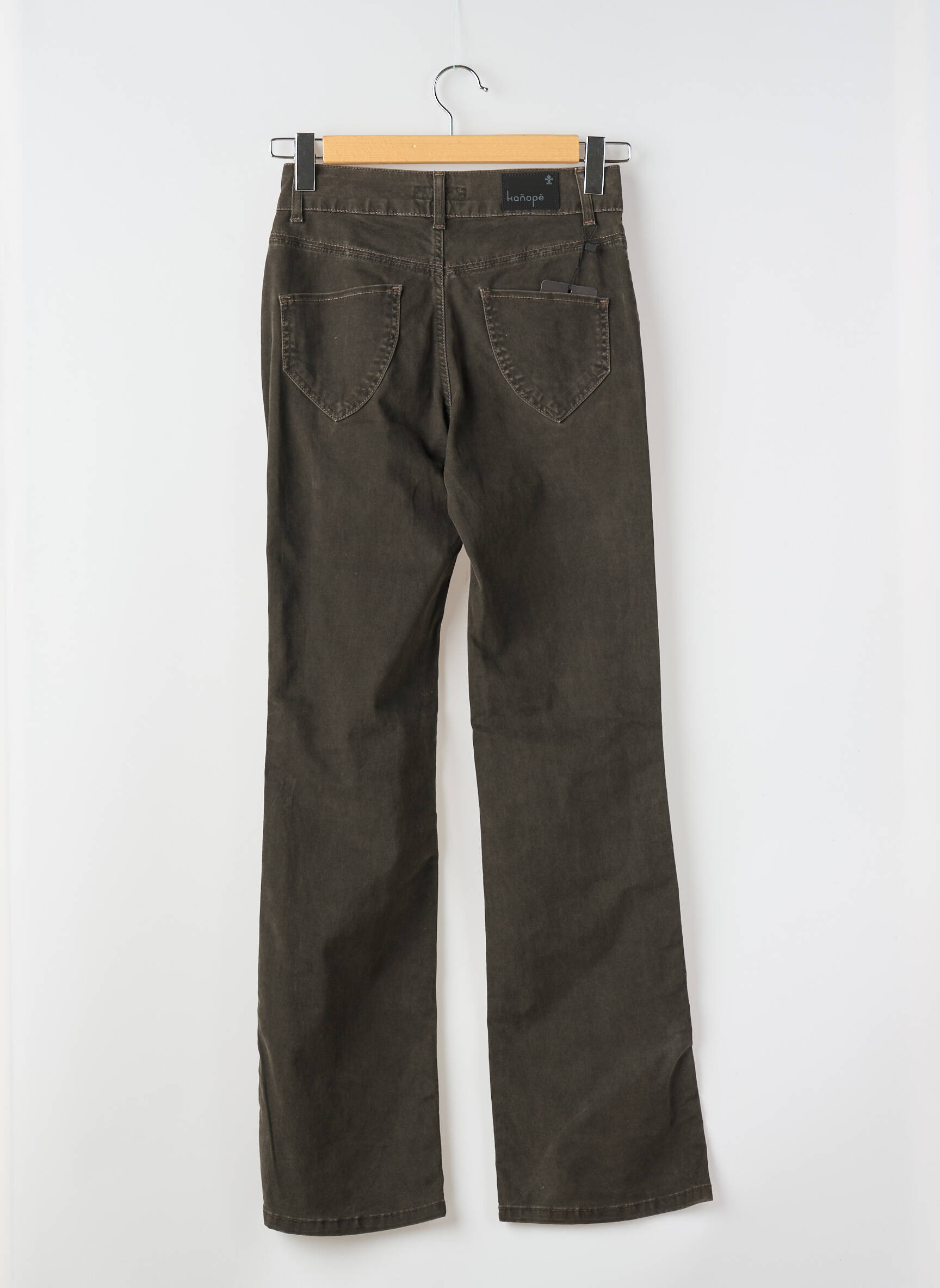 Bootcut džinsai aukšta talija aukšta talija rudas KANOPE moteris