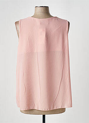 Viršūnė kvadratinis apykaklė be rankų rožinė COULEURS DU TEMPS moteris