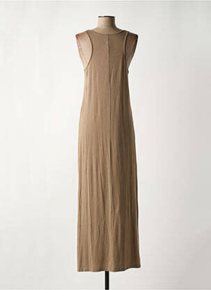 Ilga suknelė be rankų be rankų rudas MISS CAPTAIN moteris