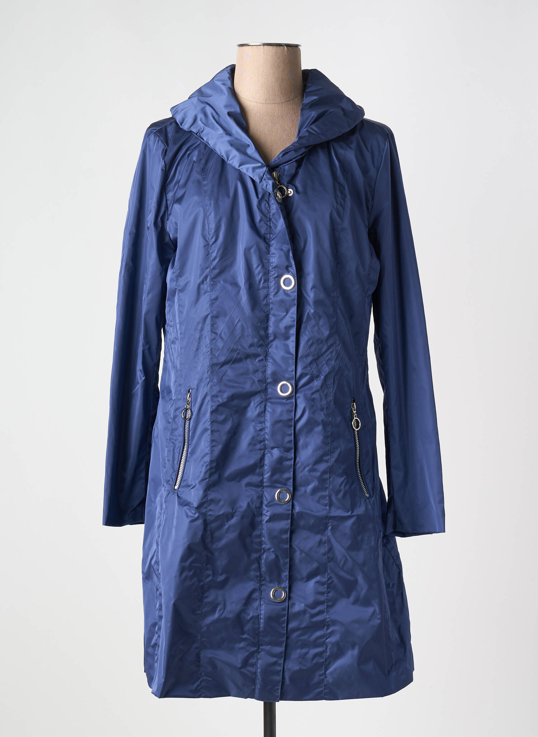 Parka be gobtuvų be gobtuvų mėlyna MARBLE moteris
