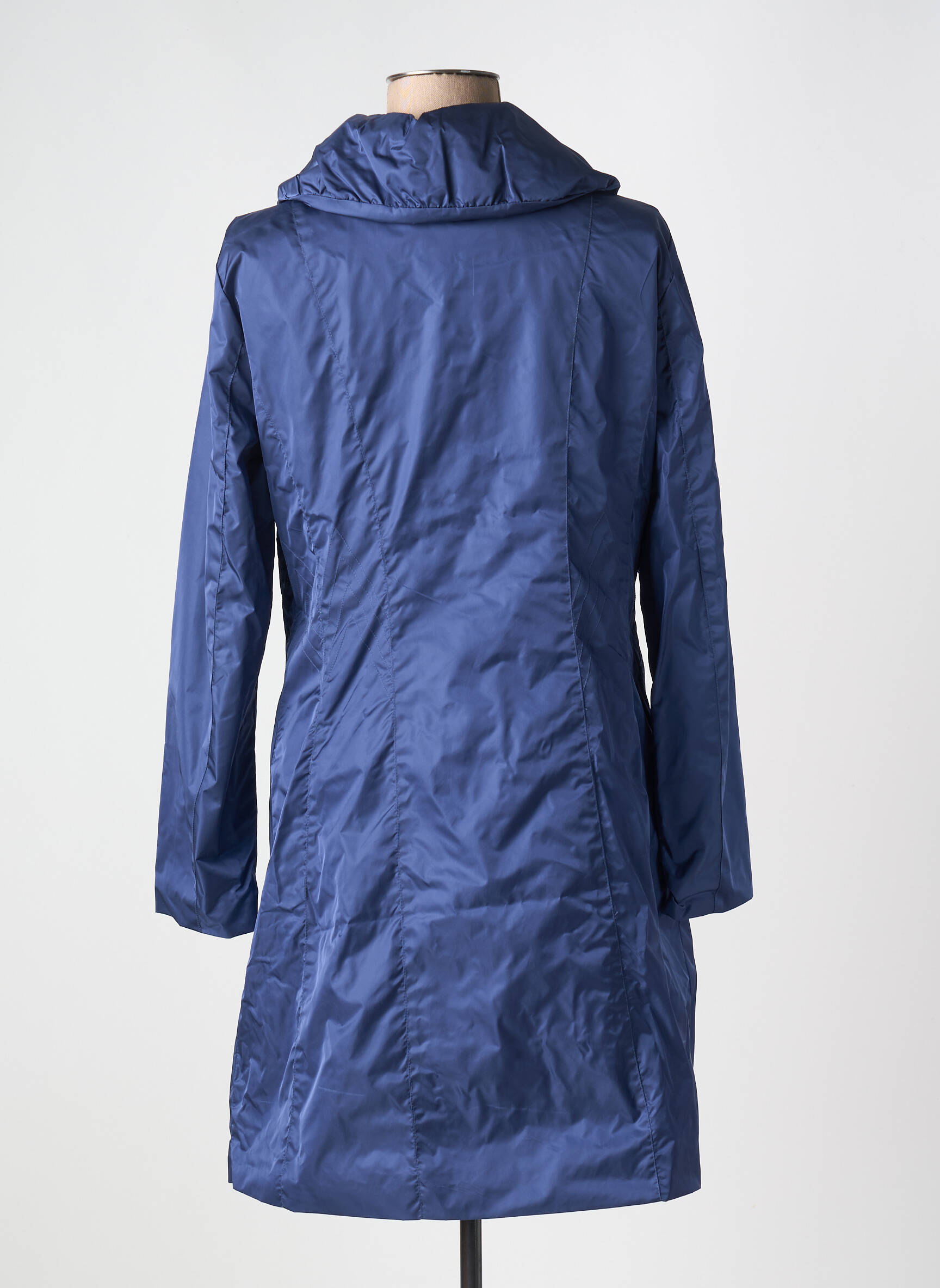 Parka be gobtuvų be gobtuvų mėlyna MARBLE moteris
