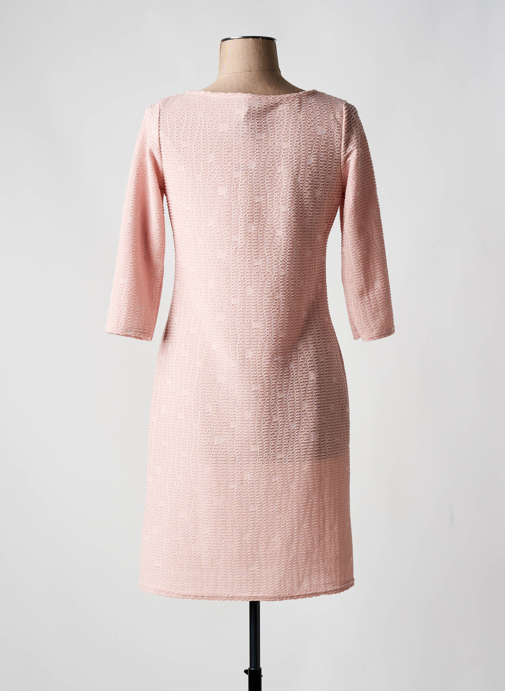 Pusilgių suknelė 3/4 rankovės 3/4 rankovės rožinė MIELO MODA moteris
