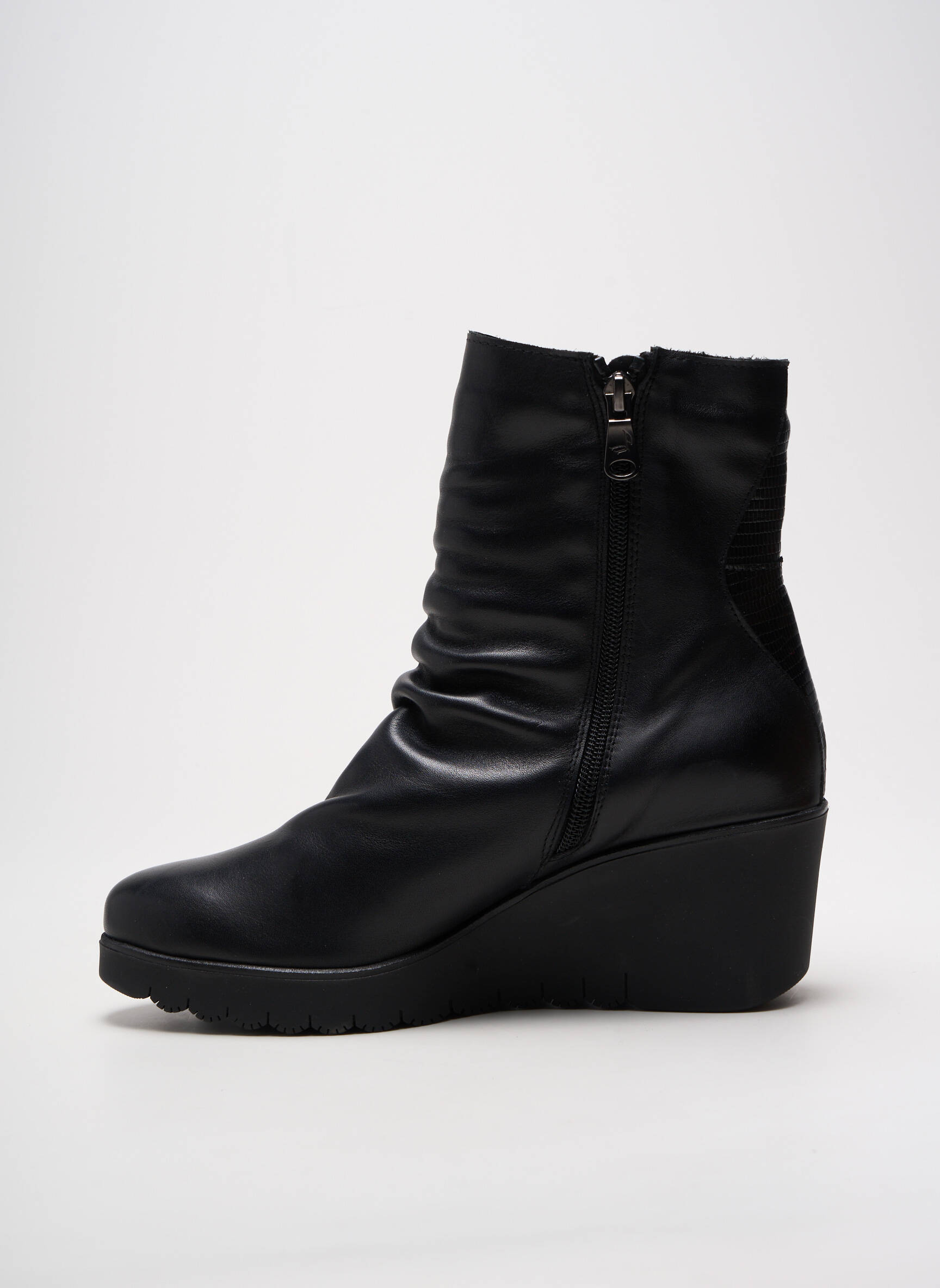 Batai/botai satino audinys kulnas nuo 7 iki 9 cm juodas PAULA URBAN moteris