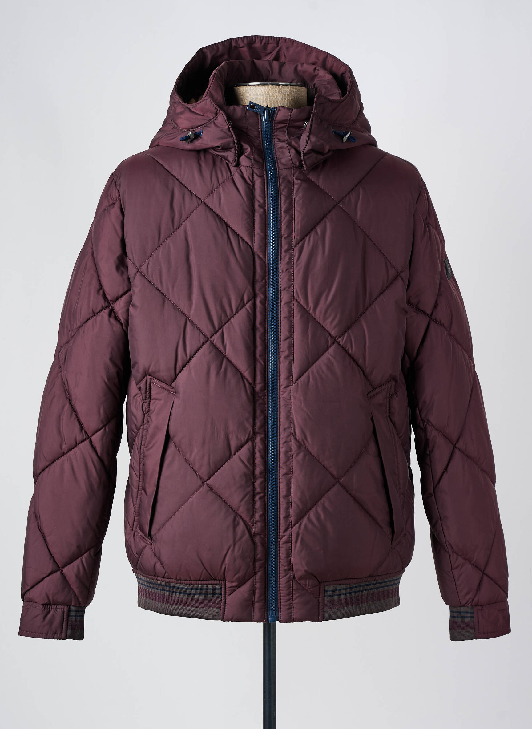 Pūkinė striukė kišenės su gobtuvu violetinis S4 JACKETS vyras