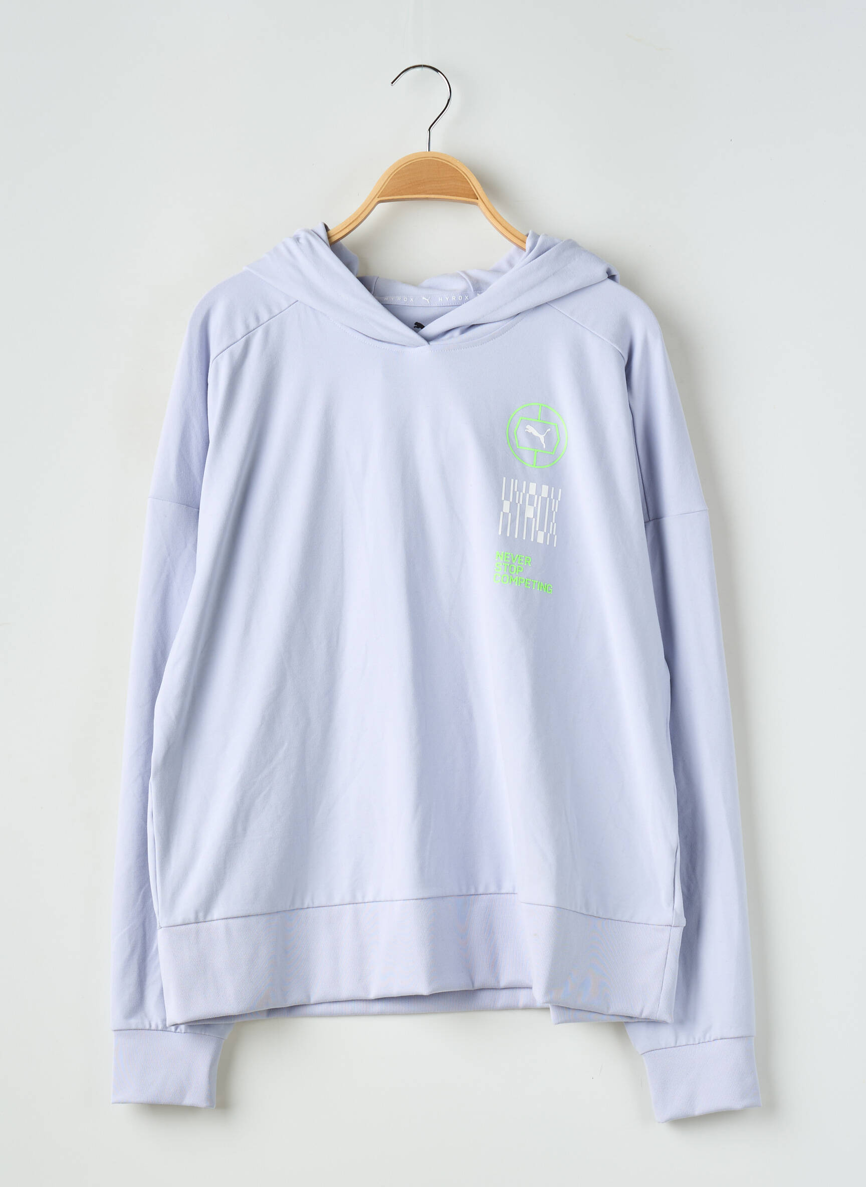 Kapišonas floqué serigrafija ilgos rankovės violetinis PUMA moteris