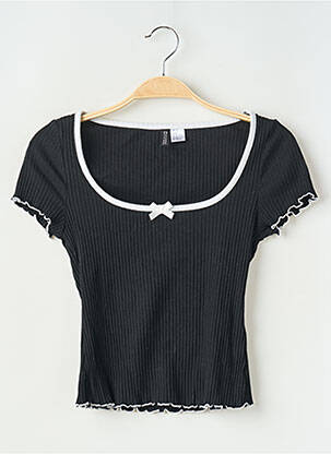 Viršūnė tamprumas trumpas rankovės juodas DIVIDED H&M moteris