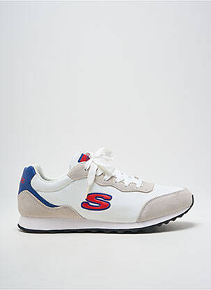 Bėgimo bateliai apvalus mygtukas plokščias kulnas iki 3 cm baltas SKECHERS moteris