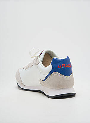 Bėgimo bateliai apvalus mygtukas plokščias kulnas iki 3 cm baltas SKECHERS moteris