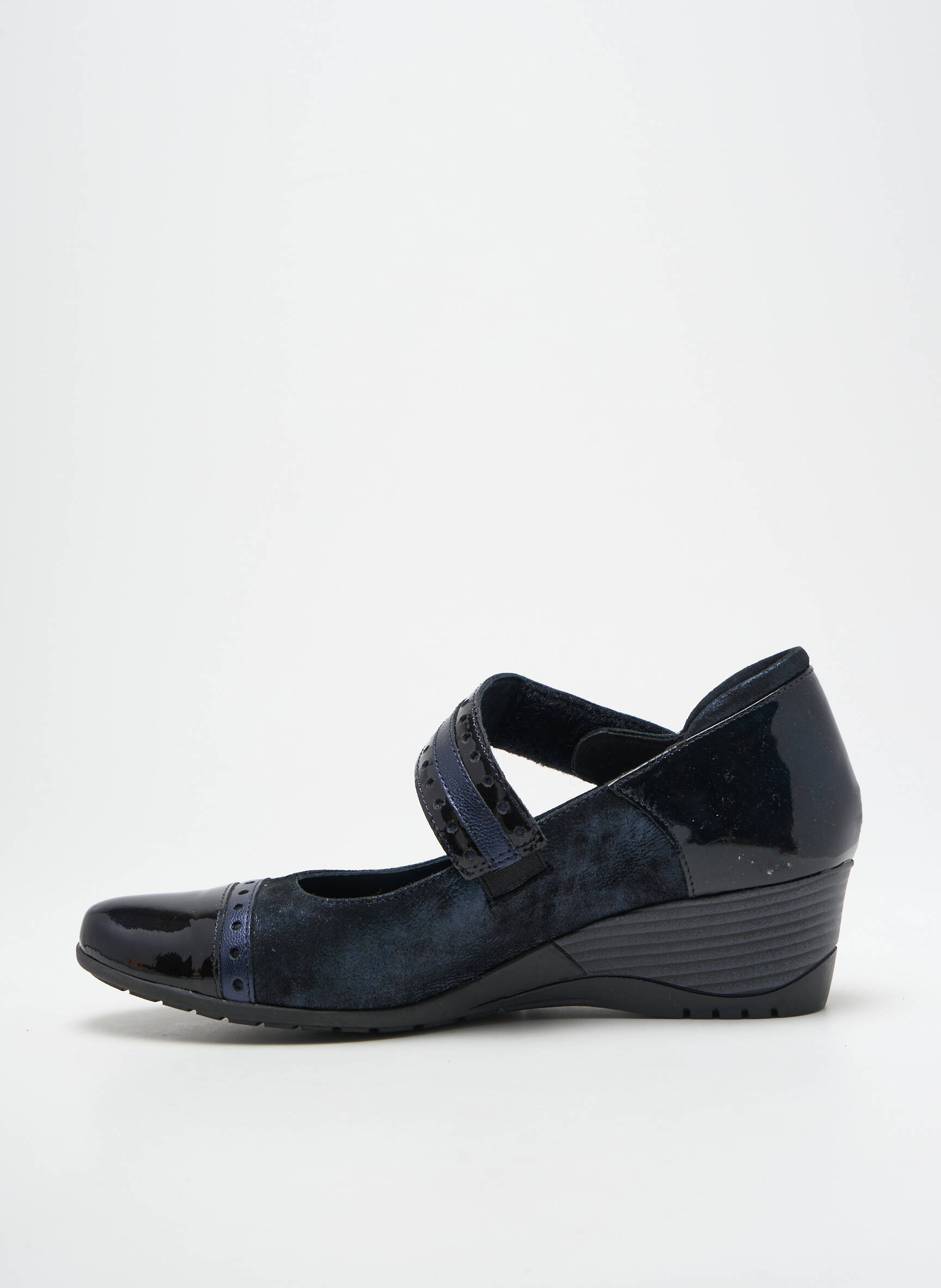 Balerinos velcro užsegimas kulnas nuo 4 iki 6 cm mėlyna GEO-REINO moteris