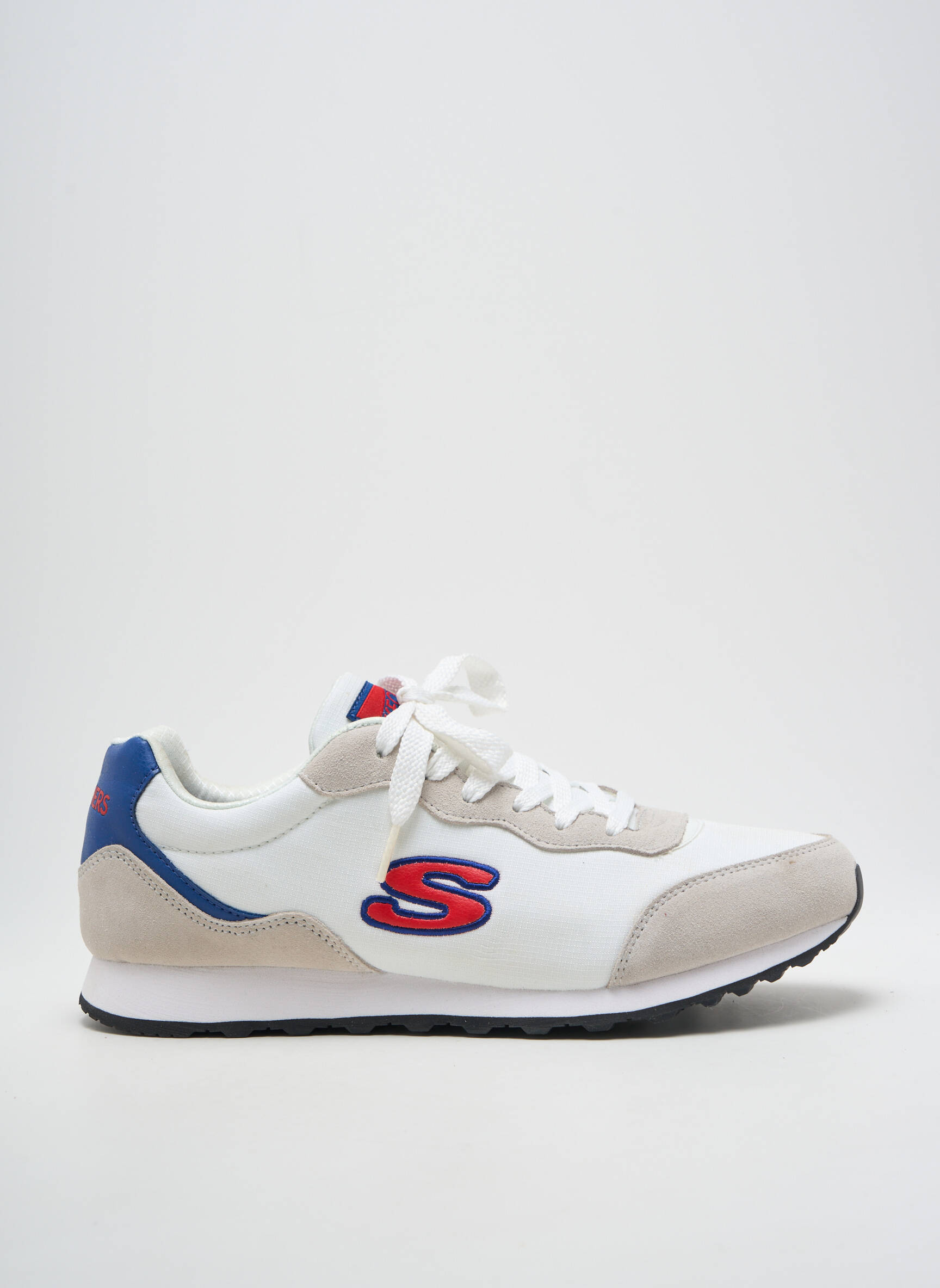 Bėgimo bateliai apvalus mygtukas plokščias kulnas iki 3 cm baltas SKECHERS moteris