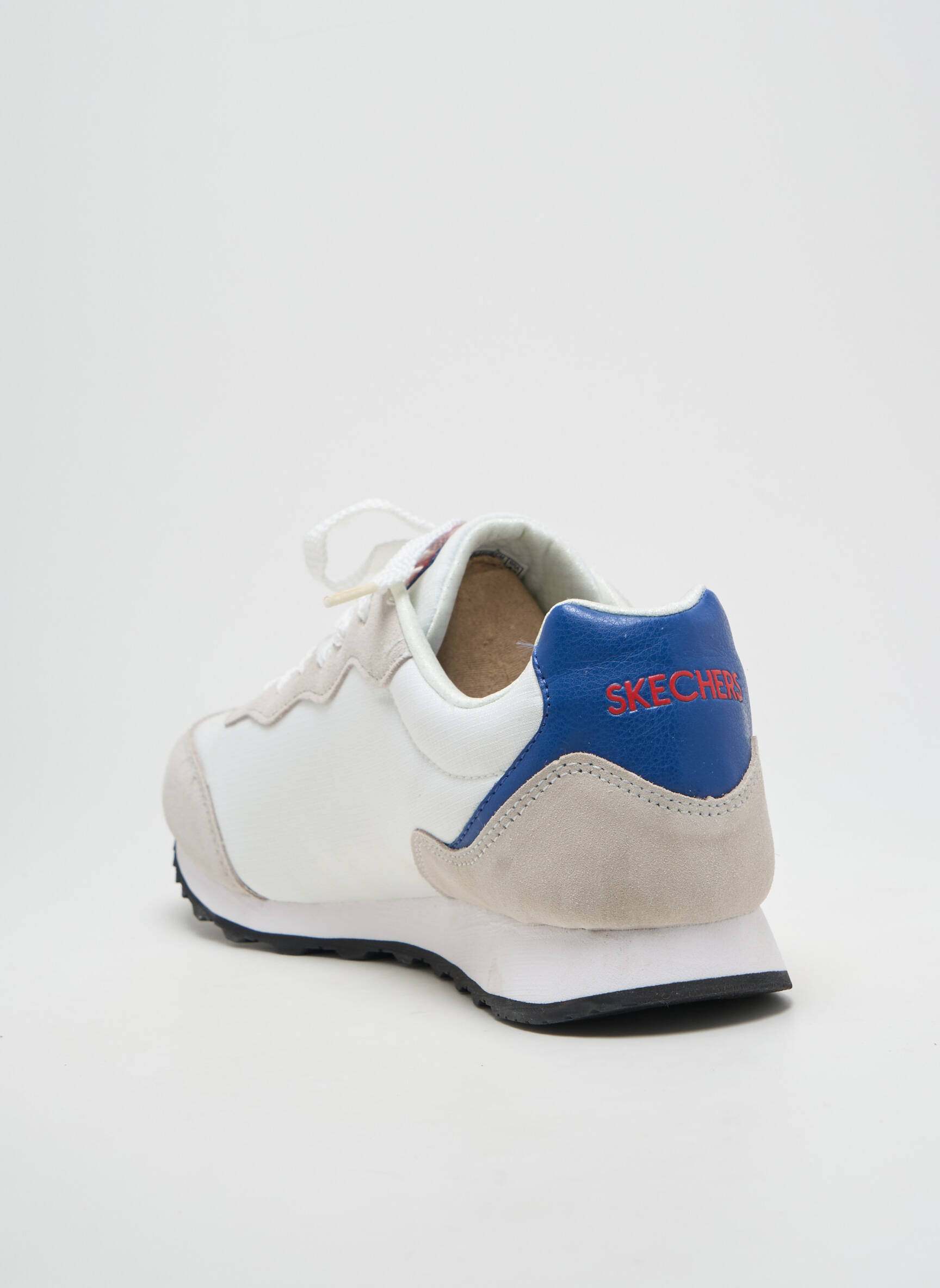 Bėgimo bateliai apvalus mygtukas plokščias kulnas iki 3 cm baltas SKECHERS moteris