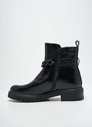 Batai/botai satino audinys plokščias kulnas iki 3 cm juodas DÉES SHOES moteris