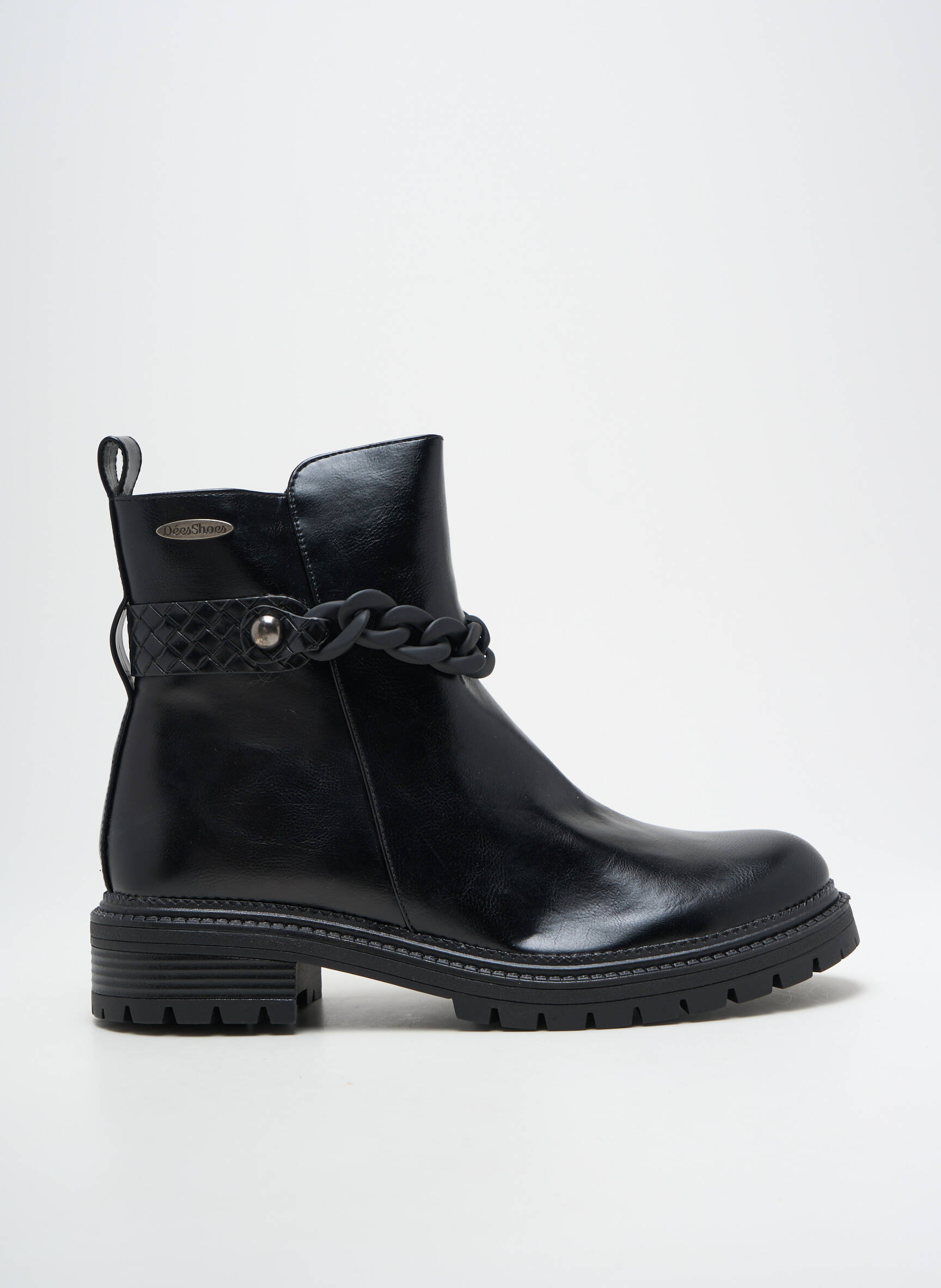 Batai/botai satino audinys plokščias kulnas iki 3 cm juodas DÉES SHOES moteris