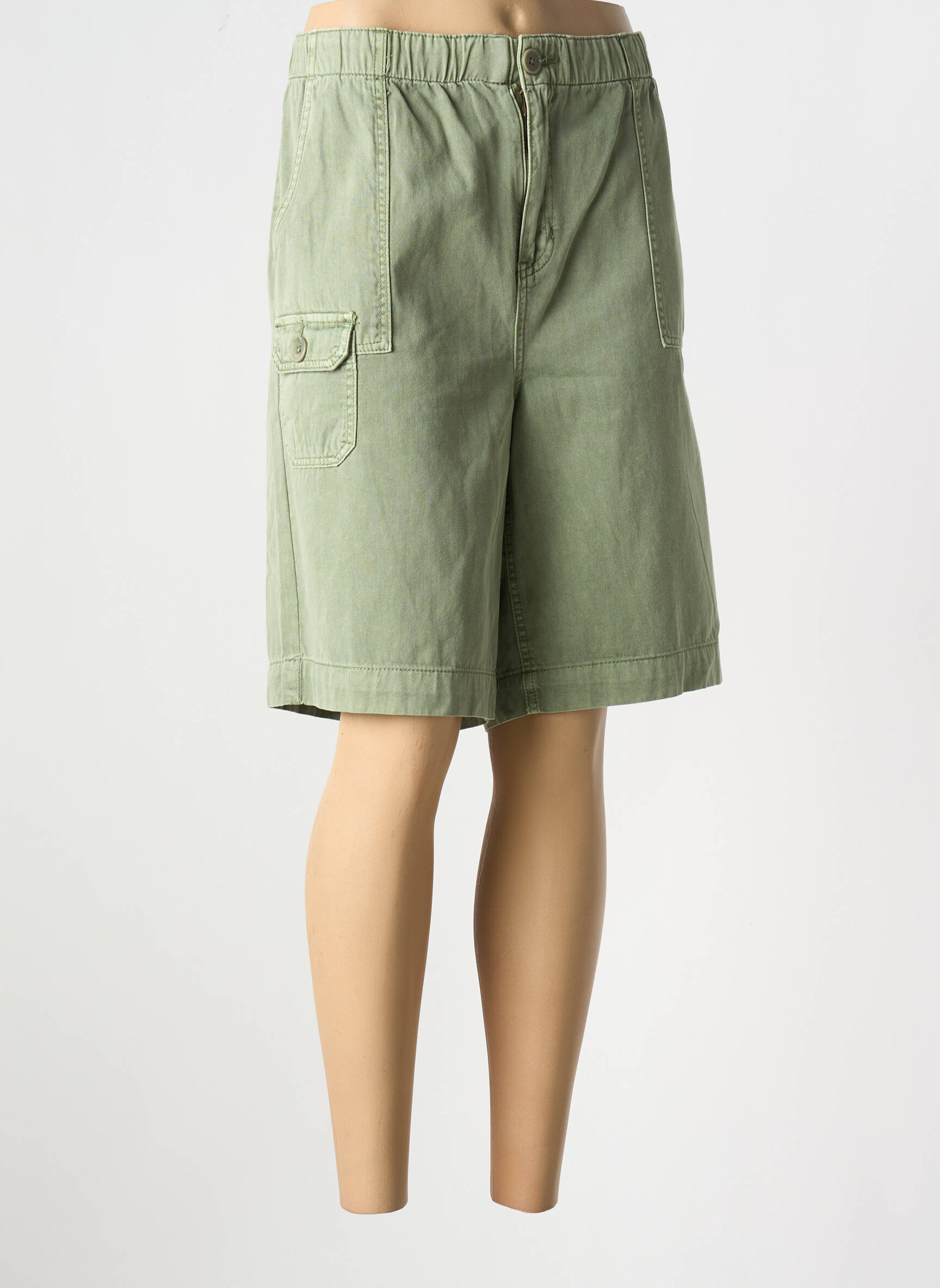 Bermudas elastinė dydis žalias CREAM moteris