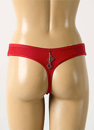 Tanga satino audinys raudona MARLIES DEKKERS moteris
