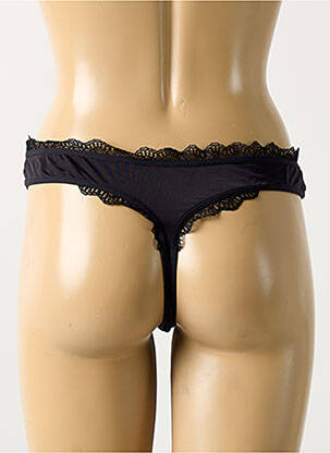 Tanga satino audinys juodas MARLIES DEKKERS moteris