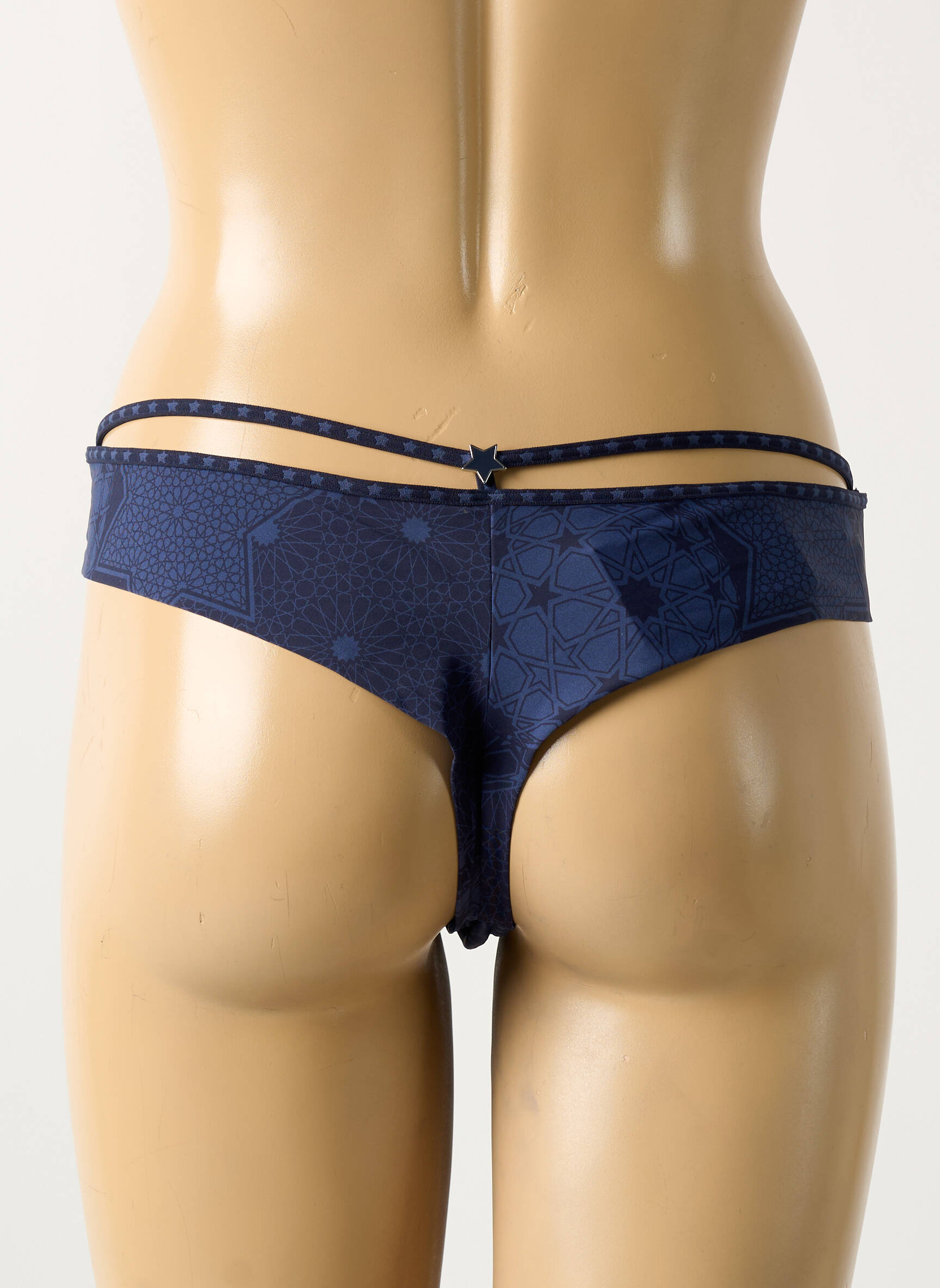 Tanga satino audinys mėlyna MARLIES DEKKERS moteris