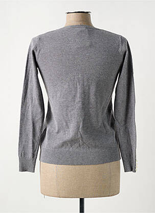 Ilgų rankovių liemenė apvalus kaklas pilka CASHMERE COMPANY moteris