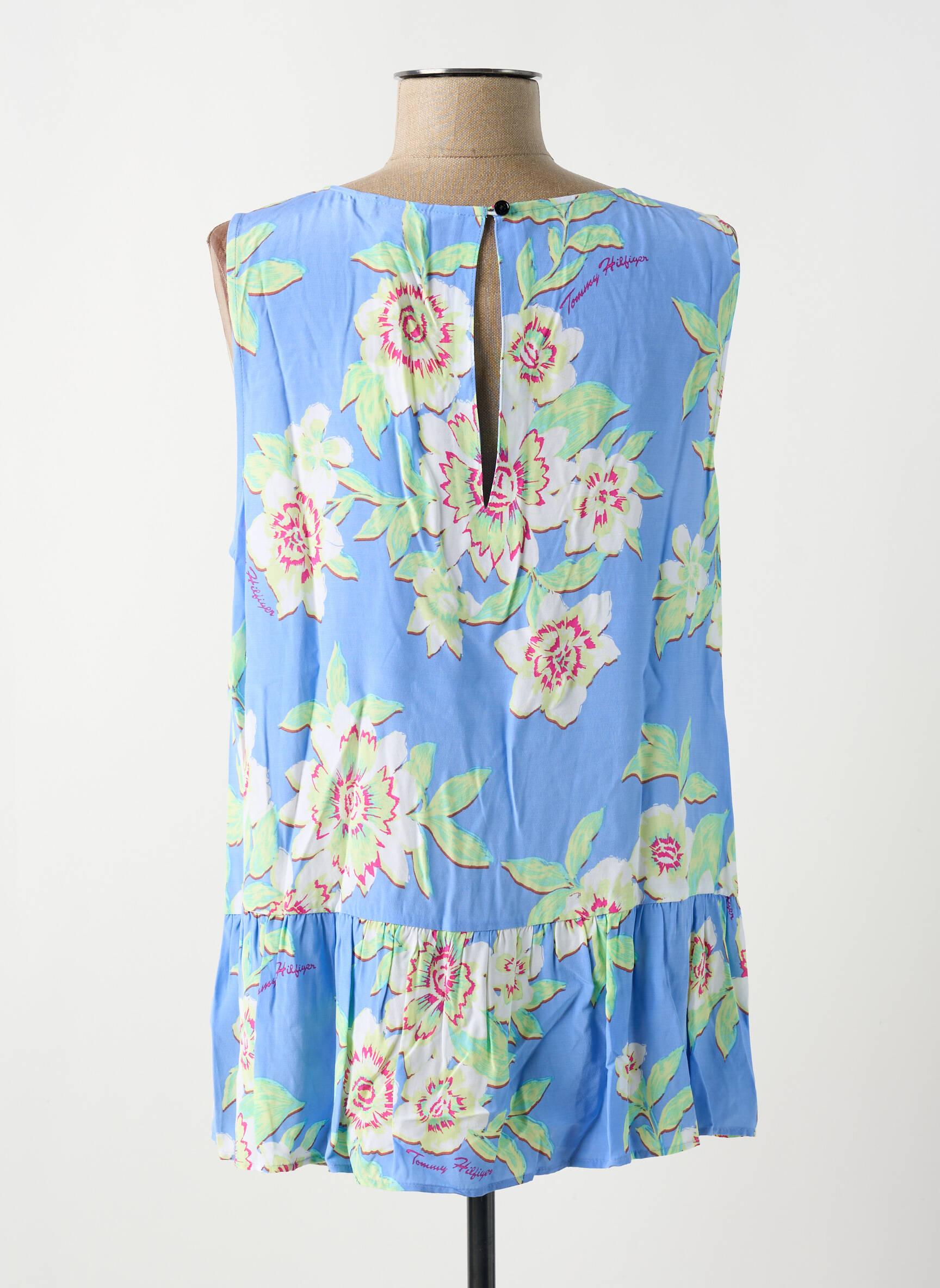 Viršūnė tamprumas be rankų mėlyna TOMMY HILFIGER moteris