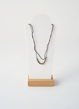 Kaklaraištis perlų ornamentas juodas BY GARANCE moteris
